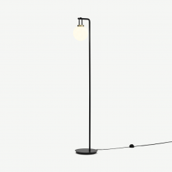 Nyro staande lamp, zwart en antiek messing