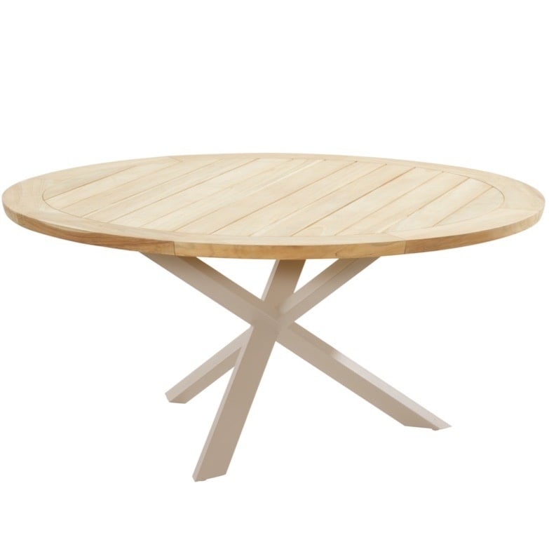 Prado dining tuintafel 160øx75 cm rond teak latte Taste 4SO