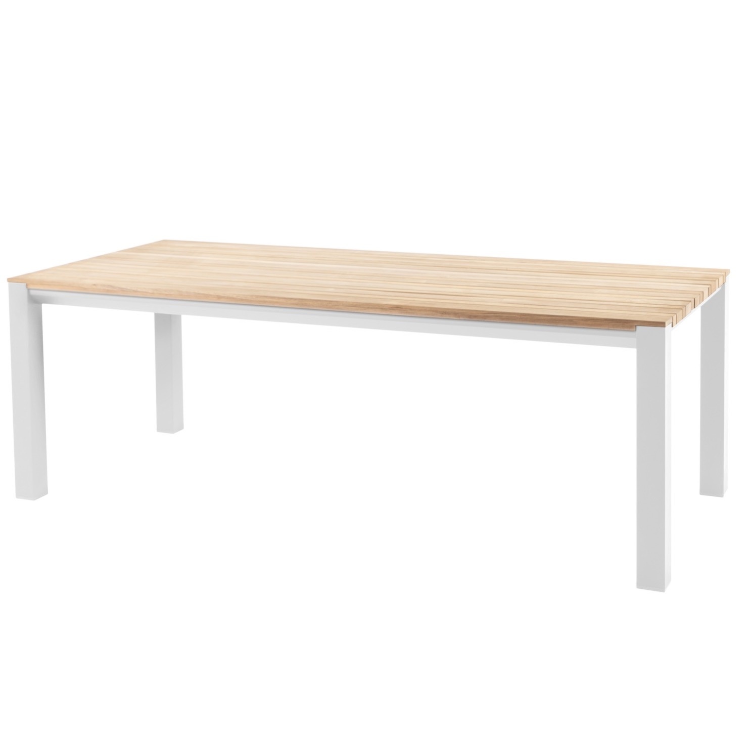 Ridge dining tuintafel teak wit aluminium 220x95xH75 cm Taste 4SO