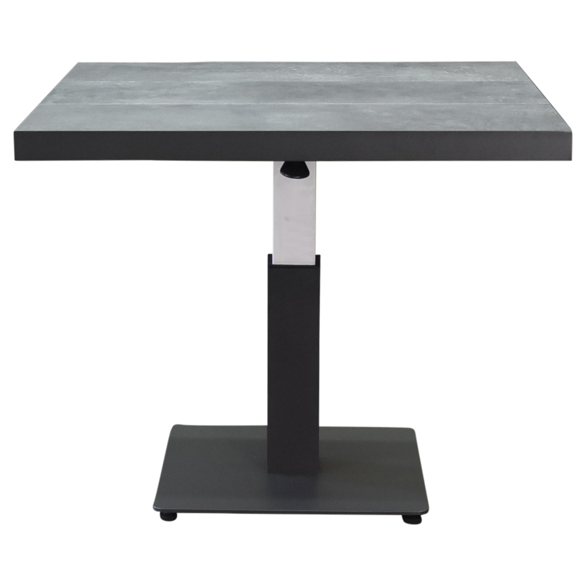 San Sebastian lounge dining tuintafel 90x90xH49,5-H74,5 cm in hoogte verstelbaar keramisch antraciet